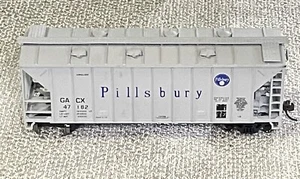 N Scale Atlas Pillsbury Twin Bay Airslide Covered Hopper GACX 47182 - Picture 1 of 12