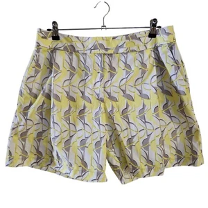 Lizgolf Audra Pleated Front Side Pocket Patterned Shorts Size 14 - Picture 1 of 8