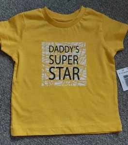 Baby Unisex Papas Superstar T-Shirt gelb 9-12 Monate neu neu mit Etikett  - Bild 1 von 2