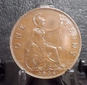 REALLY NICE CIRCULATED 1936 PENNY UK COIN (52616) 9 - Picture 1 of 3
