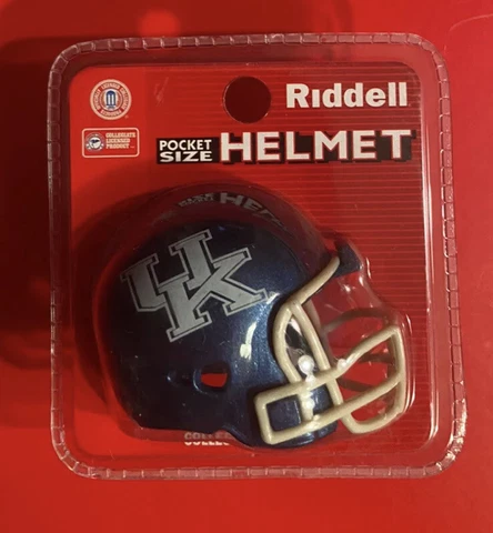 KENTUCKY WILDCATS RIDDELL POCKET PRO Mini Football Helmet Blue Speed Cover