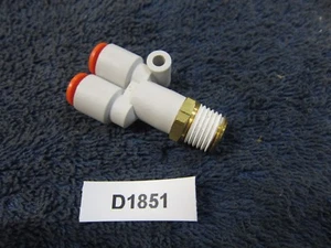 SMC PUSH TO CONNECT 1/4 A 1/4 NPT MACHO Y inv D1851 - Imagen 1 de 1