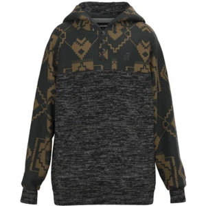Hooey Men's Jimmy Black Aztec Print Pullover Hoodie HH1247BKTN - Picture 1 of 7