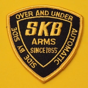SKB Arms Patch Side by Side Automatic Over Under Since 1855 Embroidered Vintage - Picture 1 of 2