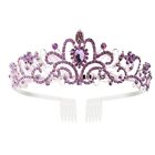 Women Kids Tiara Crowns with Comb Pins Imitation Crystal Glitter for