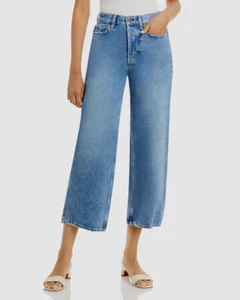 $198 Rails Women's Blue High Rise Cropped Wide Leg Denim Jeans Pants Size 29 - Picture 1 of 4