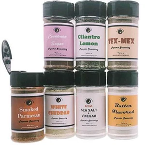 Poopcorn Seasoning 7 Pack | Sea Salt & Vinegar | Butter | Smoked Parmesan | Cinn - Picture 1 of 2