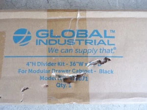 Global Metall Teiler Kit für modularen Schubladenschrank 4" H x 36" B x 24" T schwarz; tS - Bild 1 von 3