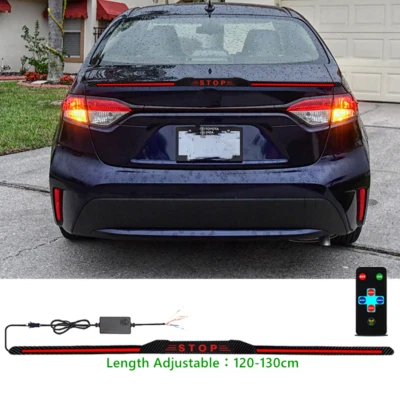 Spoiler traseiro porta-malas luz LED faixa freio sinal de seta para Toyota Corolla Camry - Imagem 1 de 4