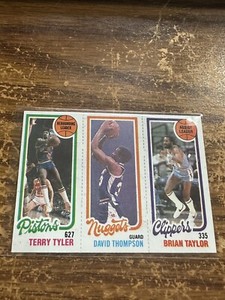 David Thompson Terry Tyler Brian Taylor 1980-81 Topps Assist Leader NMMT NBA