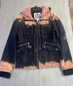 Bella Swan BB Dakota Jacket RARE Black Peach Tie-Dye Replica Size M Twilight  - Picture 1 of 8