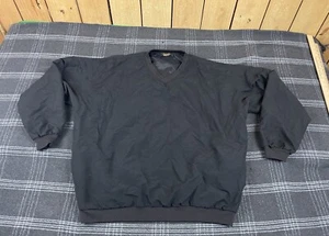 Black Nemesis Sportswear Windbreaker Pullover Sz XL USA Made - Picture 1 of 9