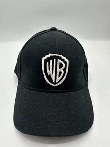 Warner Bros. Studio Logo Black Mens Adult Baseball Cap Hat One Size - Picture 1 of 6