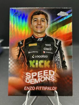 2024 Topps Chrome Formula 1 Speed Demons #SD23 Enzo Fittipaldi - Image 1 of 2