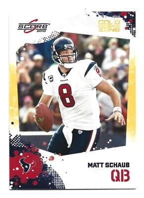 /299 Gold Zone 2010 Score #118 Matt Schaub Houston Texans Football Card - Image 1 of 2