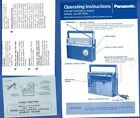 Oper Instruc, Safety Suggest, Cust Ord Form, Panasonic Portabl Radio Modl RF-549