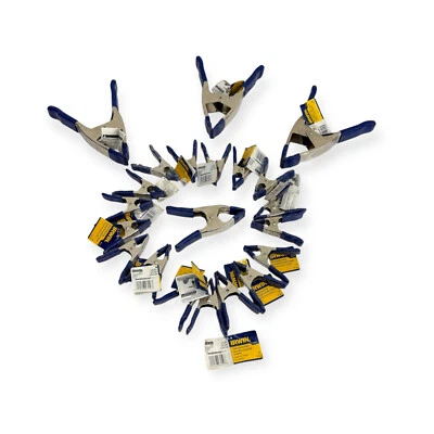 Irwin Tools, 3 in (3 pcs)  & 1 in (17 pcs) Metal Spring Clamp 1901244 21 Pcs - Image 1 of 4