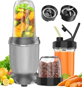 Smoothie Blender, 850 W Upgraded Compact Personal Blender for Shakes and Grey - Picture 1 of 8