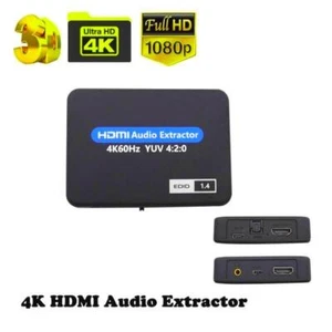 HDMI Splitter 4K HDMI Audio Extractor Optischer SPDIF Stereo Konverter Splitter - Bild 1 von 9