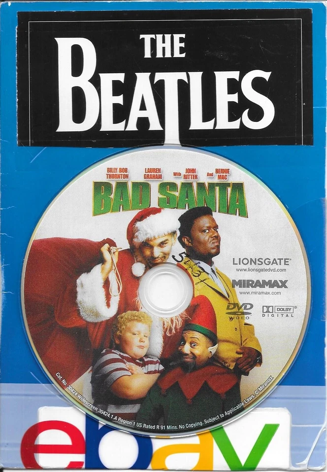 BAD SANTA-CHRISTMAS-DVD-2012-(REPLACEMENT DISC ONLY)-FREE SHIP IN CANADA - Image 1 of 4