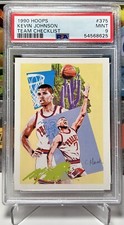 1990-91 NBA Hoops Kevin Johnson PHOENIX SUNS CHECKLIST PSA 9!! Pop Only 1🏀☀️