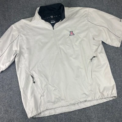 Nike Golf Jacket Large Beige 1/4 Zip Arizona Wildcats Pullover Clima-FIT Men's - Image 1 of 4