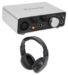 Focusrite ITRACK SOLO LIGHTNING USB Recording Interface+Free Samson Headphones - Picture 1 of 11