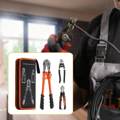 3 pinces coupe-boulons, mini-coupe 20 cm pour chaînes, fils - Photo 1/4