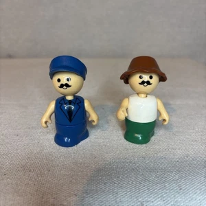 Vintage Set Of Fisher Price Little People Farmer and Pilot 2"Retro Toys - Picture 1 of 6