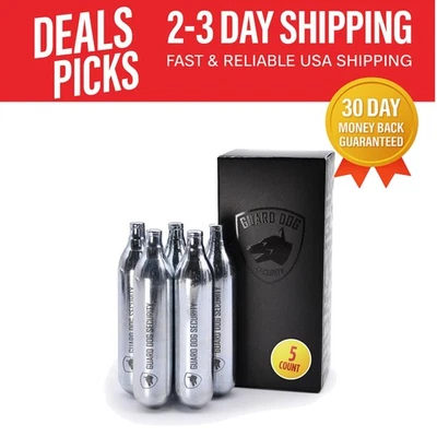 Cartuchos de airsoft y paintball Snug-Fit 12 g CO2 - Paquete de 5 innovaciones a prueba de fugas Foto 1 de 4