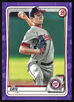 2020 Bowman Prospects Purple 180/250 Tim Cate #BP-83 GS1 - Image 1 of 2