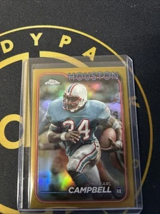 2024 Topps Chrome - Earl Campbell #186 Gold Refractor /50 - Imagen 1 de 2