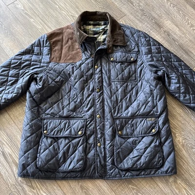 Vintage Polo Ralph Lauren Jacket 3XB Navy Quilted Equestrian Style Chore Coat - Image 1 of 4
