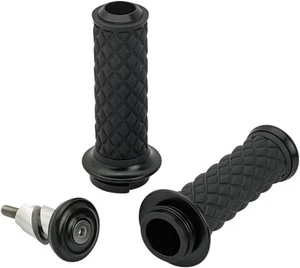 Biltwell Inc. Alumicore Throttle-By-Wire Grip Set - Black - 6605-201-01 - Picture 1 of 2