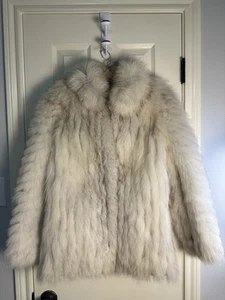 Saga Fox Fur Jacket Coat Mid Length Size Small Beautiful - Picture 1 of 13