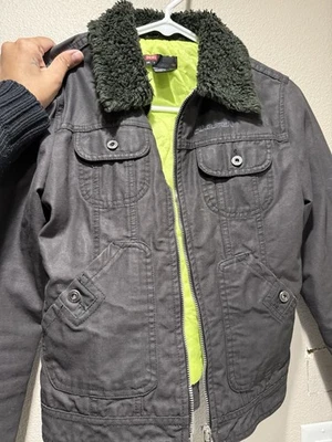 Diesel 复古灰色摩托车夹克垃圾 Y2K 全拉链 S 码 — 第 1/4 张图片