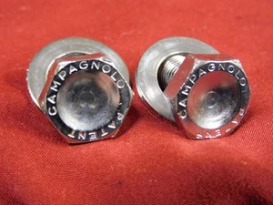 1 Pair Unusual Campagnolo Chrome Plated 15 mm Crank Bolts #748 Washers #749 - Picture 1 of 4