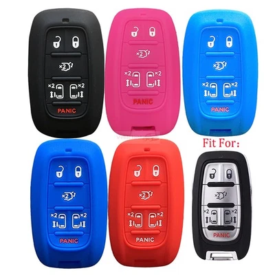 Fit Chrysler Pacifica Voyager 6 Button Smart Remote Key Fob Silicone Case Cover - Image 1 of 4