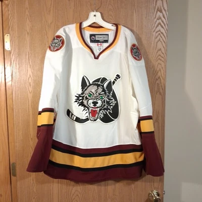 Camiseta deportiva Reebok CCM Chicago Wolves AHL talla 56 correa de lucha usada en excelente estado Foto 1 de 4