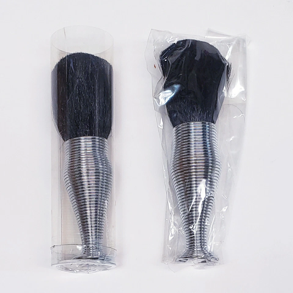 (2) Models Prefer Goat Hair Silver Spiral XL Powder Blush Bronzer Makeup Brushes - Image 1 of 4