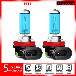 H8/H9/H11 Halogen Headlight Bulbs Kit High/Low Beam Super Bright 6000K White - Picture 1 of 7