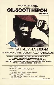 GIL SCOTT-HERON FORT COLLINS 1984 KONZERT POSTER - Bild 1 von 1