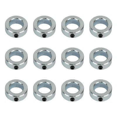 JEREMYWELL 3/4" Bore Solid Zinc Set Screw Shaft Collar OD 1-1/4" Width 9/16" (12 PCS)