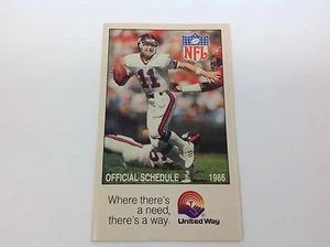 Vintage NFL Football Schedule 1986 - Picture 1 of 1