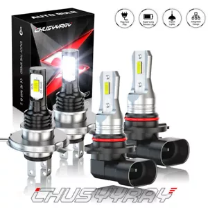 FOR Ford Focus 2003-2004 Headlight Bulb + Fog Light H4+9145 6000K 20000LM - Picture 1 of 14