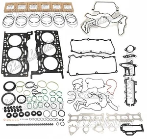 Engine Overhaul Gasket Kit & Piston Ring For VW Porsche Cayenne Audi 3.0 TDI CRC - Picture 1 of 13