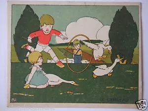 CHROMOS 1898-1900 PHOSPHATINE FALIÈRES " LE CERCEAU " IMPRIMERIE H.BOUQUET - Bild 1 von 2