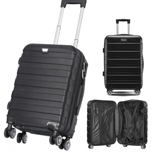 Carry On Luggage 20in Hardside Spinner Suitcase ABS Lightweight Travel Bag Lock - Picture 1 of 15