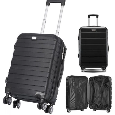 Carry On Luggage 20in Hardside Spinner Suitcase ABS Lightweight Travel Bag Lock - Image 1 of 4