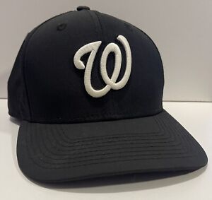 Washington Nationals New Era Black 9fifty Snap Back Cap Rare Sample Hat (t12)